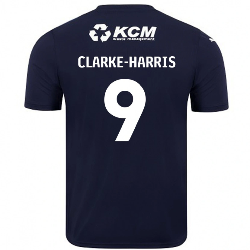 Danxen Enfant Maillot Jonson Clarke-Harris #9 Bleu Marine Tenues Extérieur 2024/25 T-Shirt