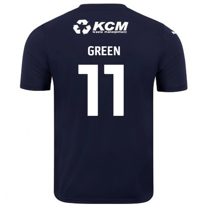 Danxen Enfant Maillot Andre Green #11 Bleu Marine Tenues Extérieur 2024/25 T-Shirt