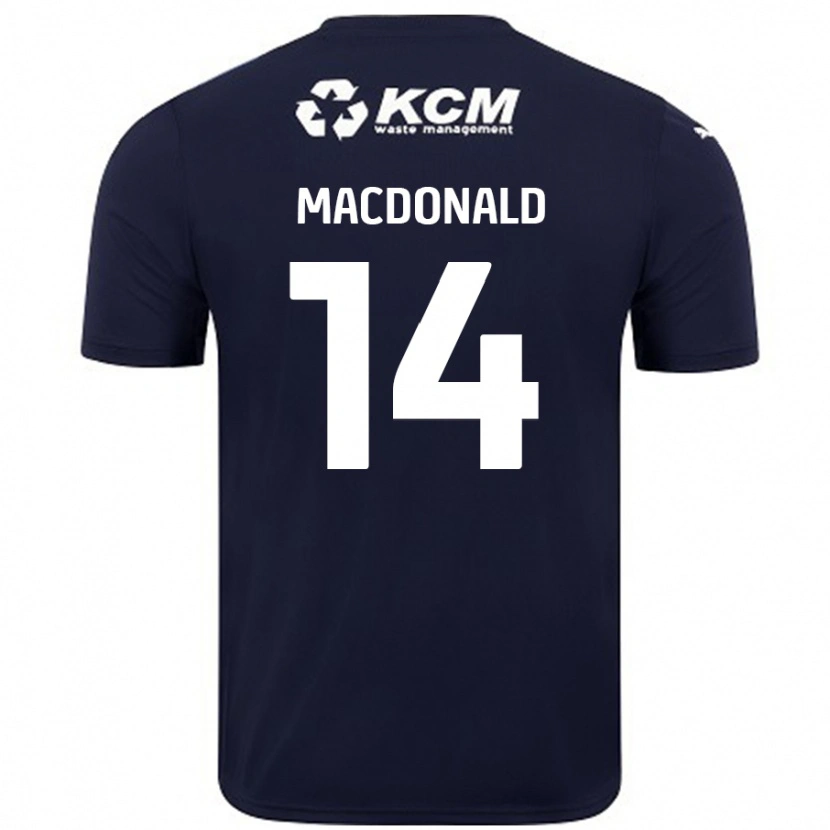 Danxen Enfant Maillot Alex Macdonald #14 Bleu Marine Tenues Extérieur 2024/25 T-Shirt