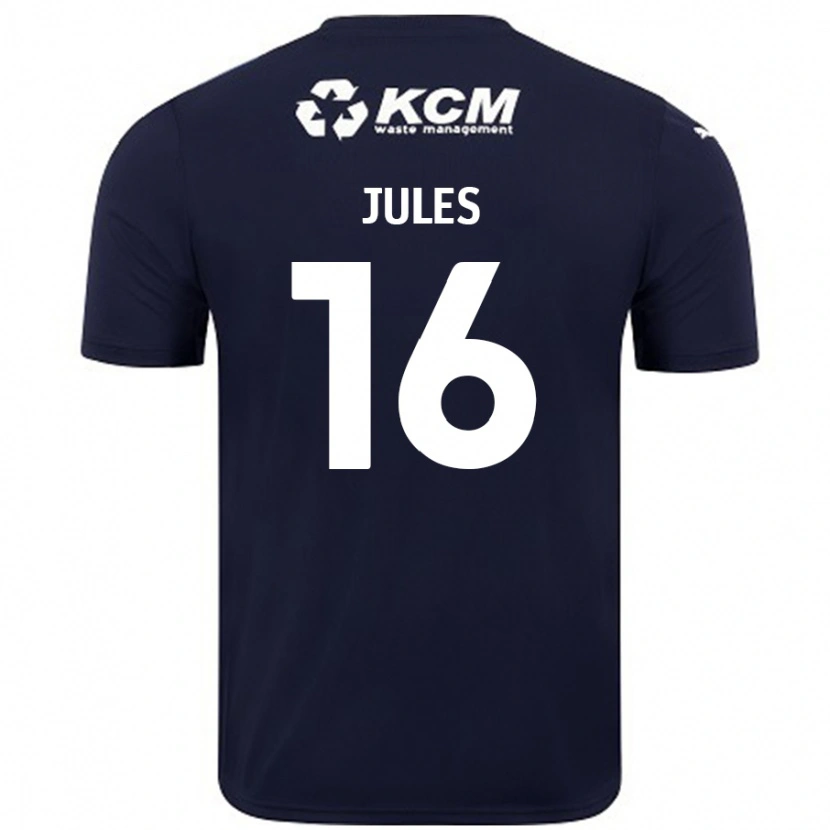 Danxen Enfant Maillot Zak Jules #16 Bleu Marine Tenues Extérieur 2024/25 T-Shirt