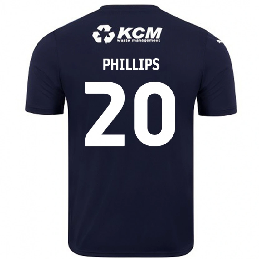 Danxen Enfant Maillot Dillon Phillips #20 Bleu Marine Tenues Extérieur 2024/25 T-Shirt