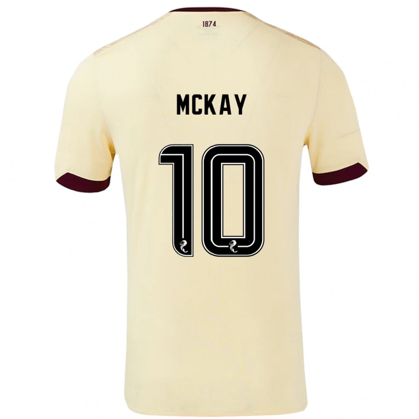 Danxen Enfant Maillot Barrie Mckay #10 Crème Bordeaux Tenues Extérieur 2024/25 T-Shirt