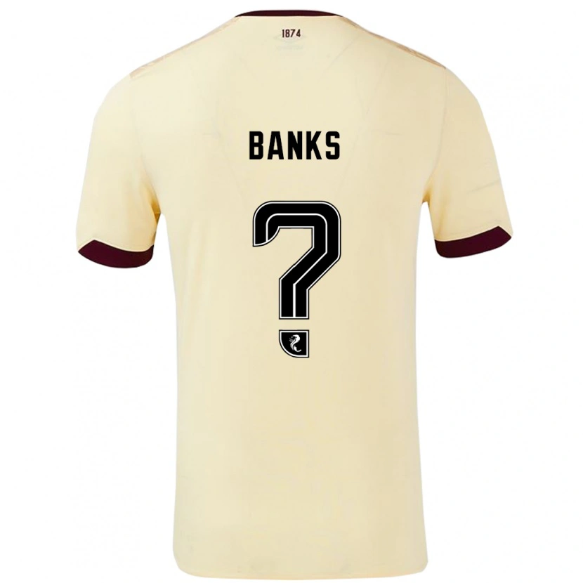 Danxen Enfant Maillot Euan Banks #0 Crème Bordeaux Tenues Extérieur 2024/25 T-Shirt