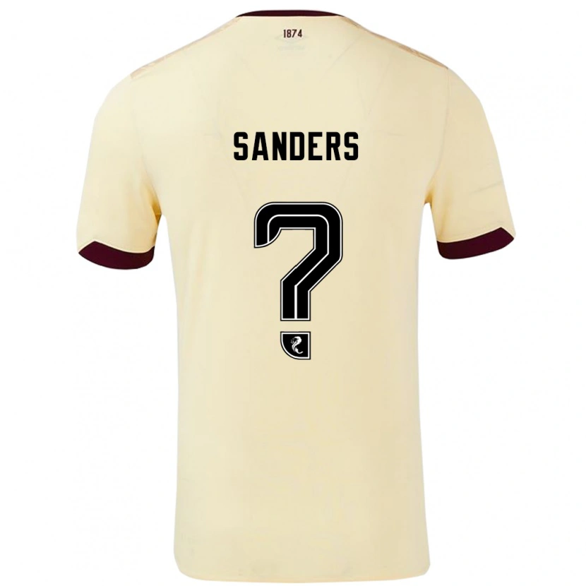 Danxen Enfant Maillot Charlie Sanders #0 Crème Bordeaux Tenues Extérieur 2024/25 T-Shirt