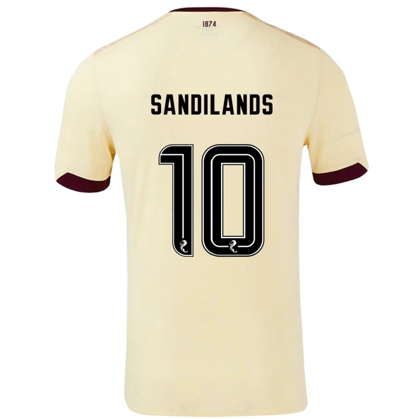 Danxen Enfant Maillot Callum Sandilands #10 Crème Bordeaux Tenues Extérieur 2024/25 T-Shirt