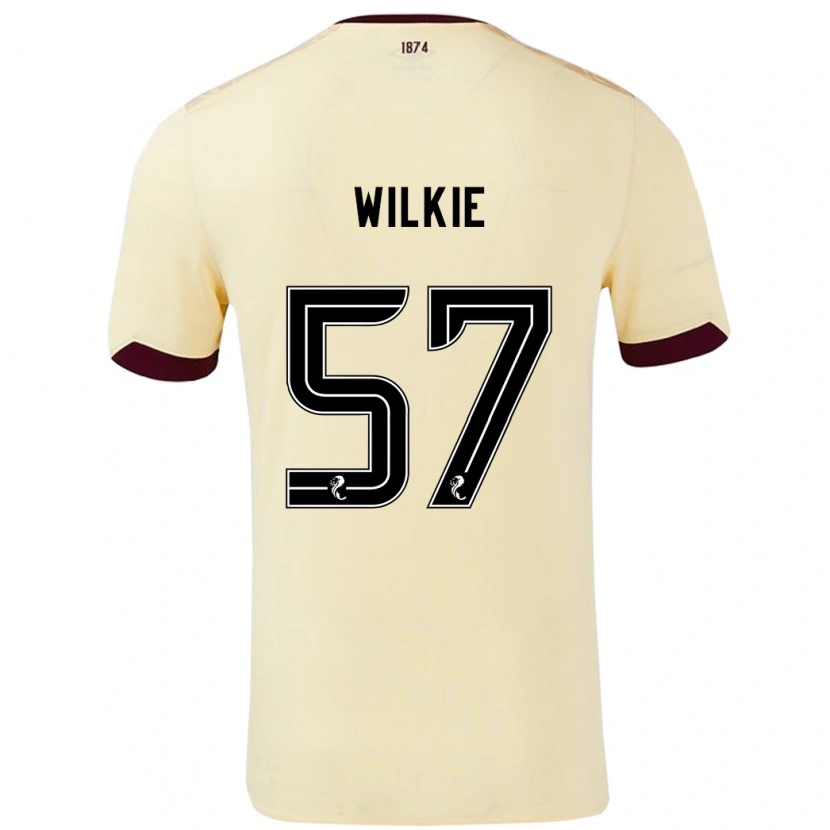 Danxen Enfant Maillot Coupar Wilkie #57 Crème Bordeaux Tenues Extérieur 2024/25 T-Shirt