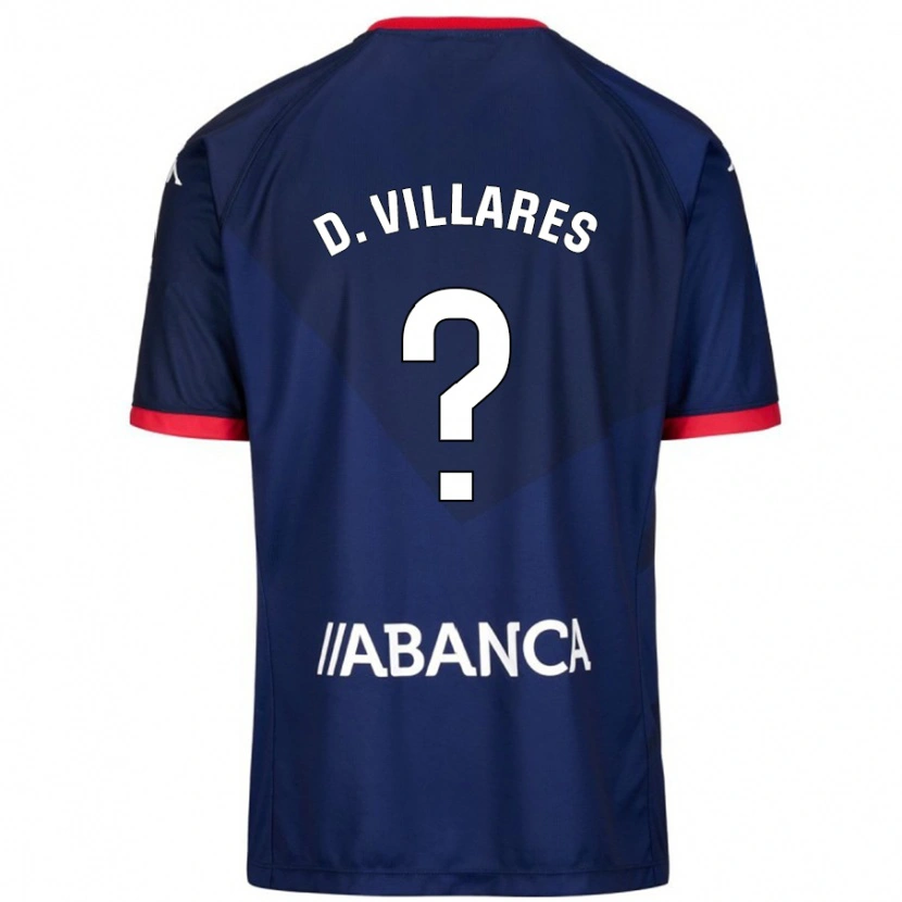 Danxen Enfant Maillot Diego Villares #8 Bleu Marine Tenues Extérieur 2024/25 T-Shirt