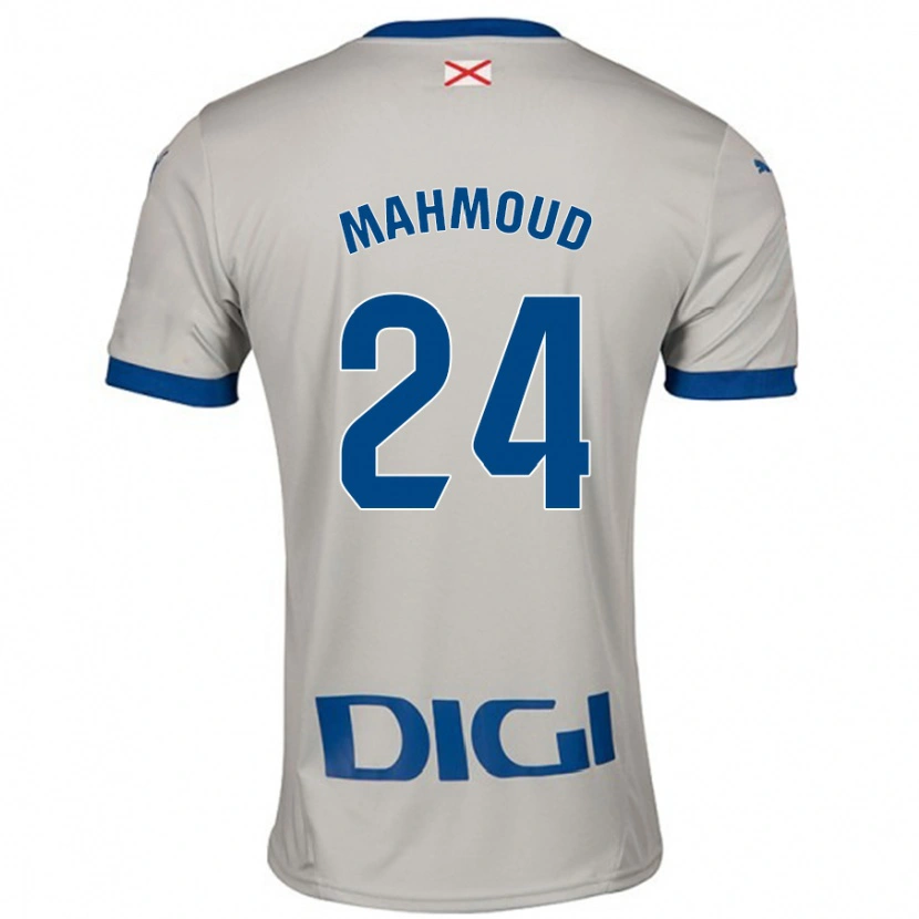 Danxen Enfant Maillot Abdallahi Mahmoud #24 Gris Clair Tenues Extérieur 2024/25 T-Shirt