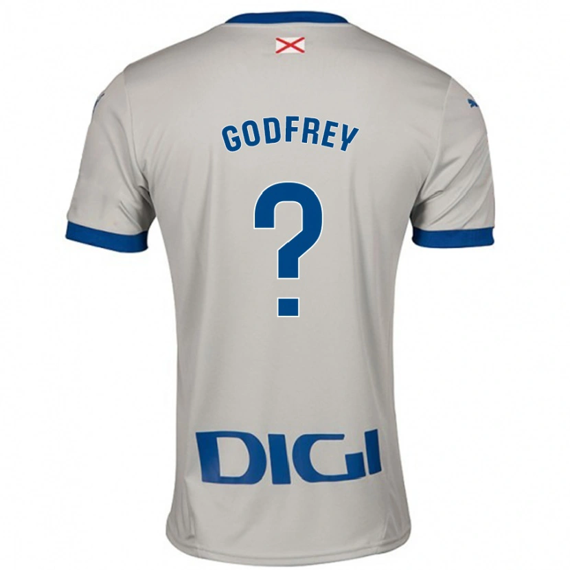 Danxen Enfant Maillot Andrés Godfrey #0 Gris Clair Tenues Extérieur 2024/25 T-Shirt