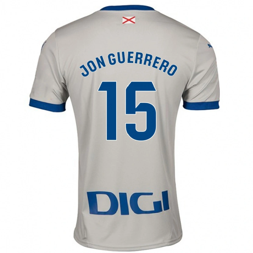 Danxen Enfant Maillot Julen Jon Guerrero #15 Gris Clair Tenues Extérieur 2024/25 T-Shirt