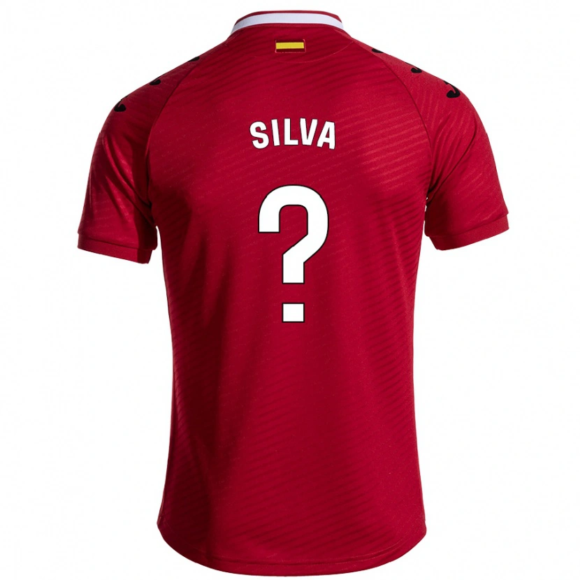 Danxen Enfant Maillot Jonathan Silva #0 Rouge Foncé Tenues Extérieur 2024/25 T-Shirt