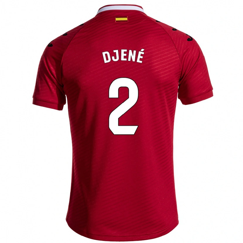 Danxen Enfant Maillot Djené #2 Rouge Foncé Tenues Extérieur 2024/25 T-Shirt