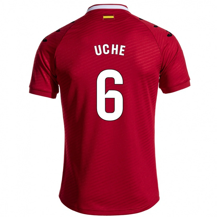 Danxen Enfant Maillot Chrisantus Uche #6 Rouge Foncé Tenues Extérieur 2024/25 T-Shirt