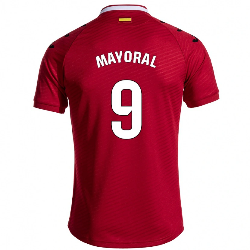 Danxen Enfant Maillot Borja Mayoral #9 Rouge Foncé Tenues Extérieur 2024/25 T-Shirt