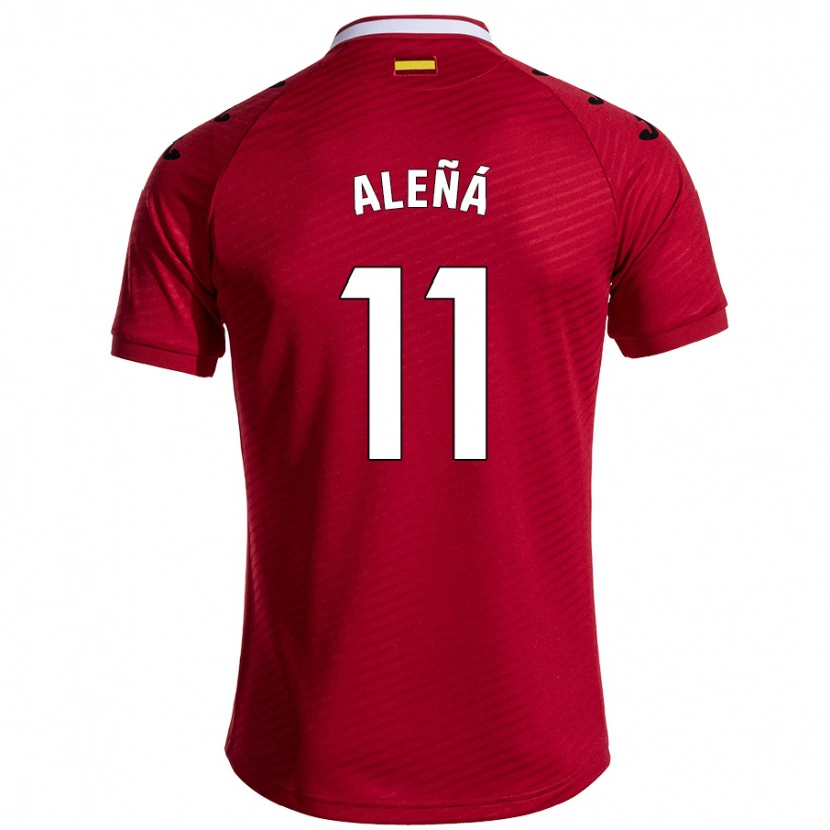 Danxen Enfant Maillot Carles Aleñá #11 Rouge Foncé Tenues Extérieur 2024/25 T-Shirt