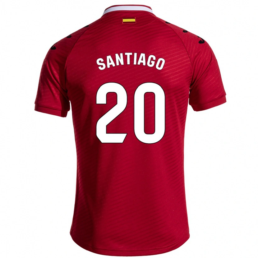 Danxen Enfant Maillot Yellu Santiago #20 Rouge Foncé Tenues Extérieur 2024/25 T-Shirt