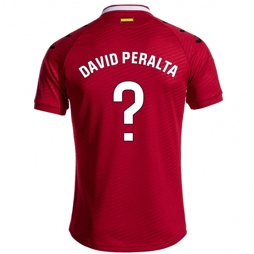 Danxen Enfant Maillot Juan David Peralta #0 Rouge Foncé Tenues Extérieur 2024/25 T-Shirt