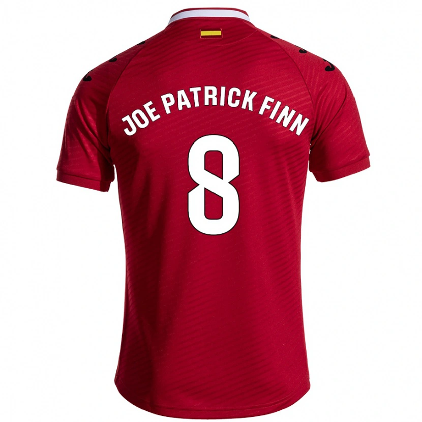 Danxen Enfant Maillot John Joe Patrick Finn #8 Rouge Foncé Tenues Extérieur 2024/25 T-Shirt