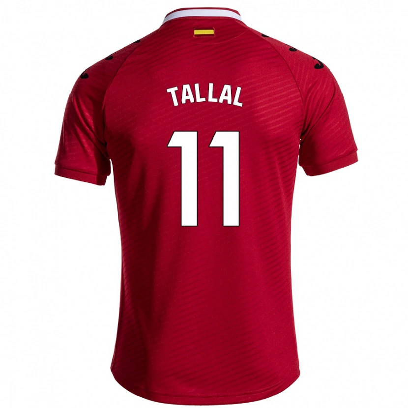 Danxen Enfant Maillot Yassin Tallal #11 Rouge Foncé Tenues Extérieur 2024/25 T-Shirt