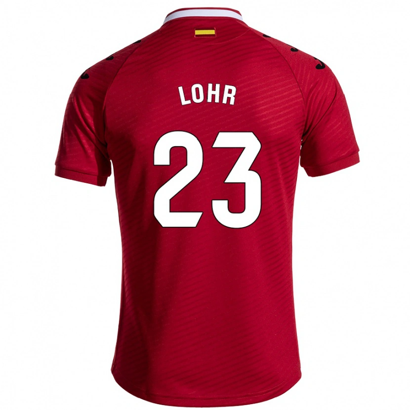 Danxen Enfant Maillot Luca Lohr #23 Rouge Foncé Tenues Extérieur 2024/25 T-Shirt