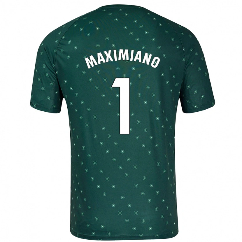 Danxen Enfant Maillot Luís Maximiano #1 Vert Foncé Tenues Extérieur 2024/25 T-Shirt