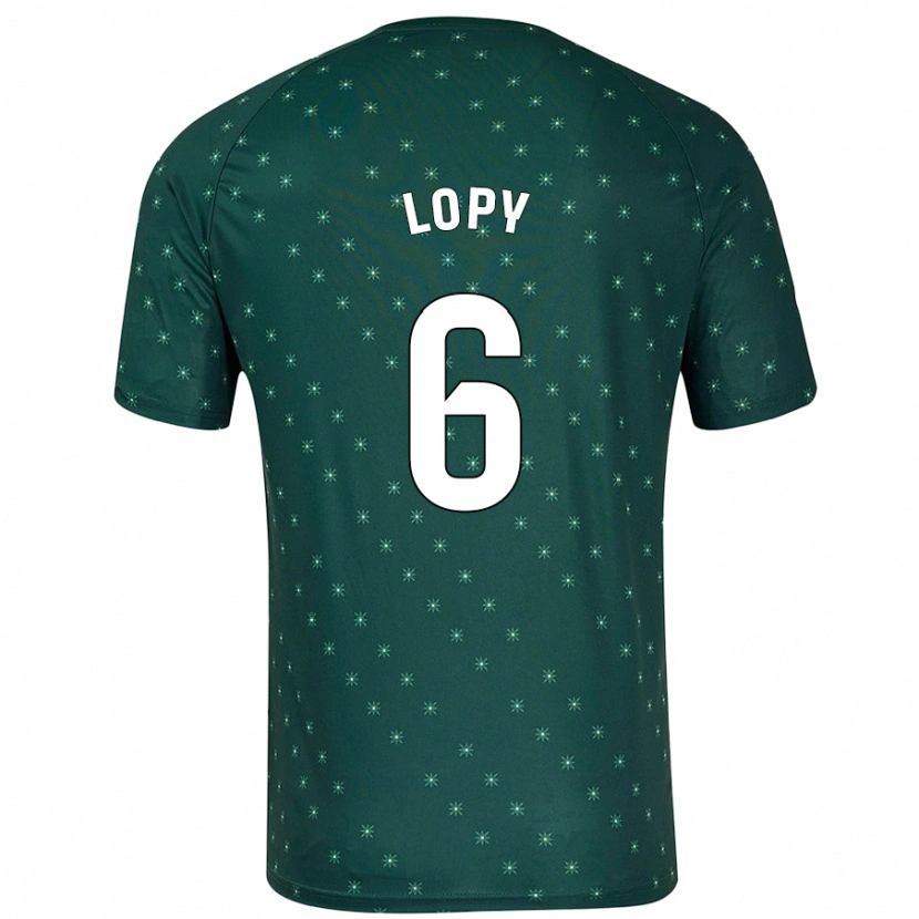 Danxen Enfant Maillot Dion Lopy #6 Vert Foncé Tenues Extérieur 2024/25 T-Shirt