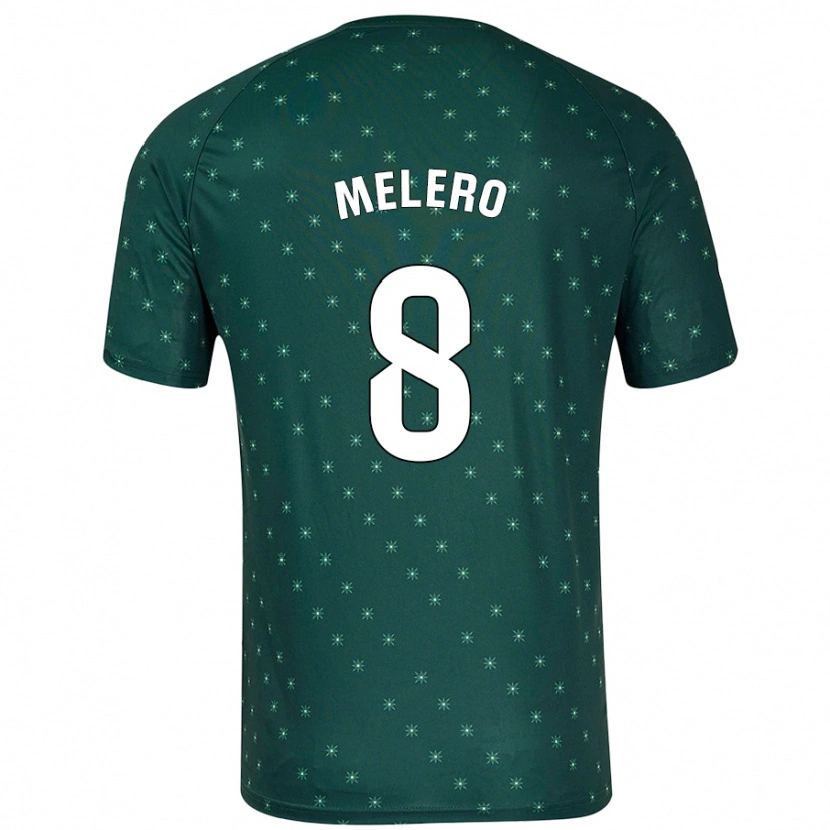 Danxen Enfant Maillot Gonzalo Melero #8 Vert Foncé Tenues Extérieur 2024/25 T-Shirt