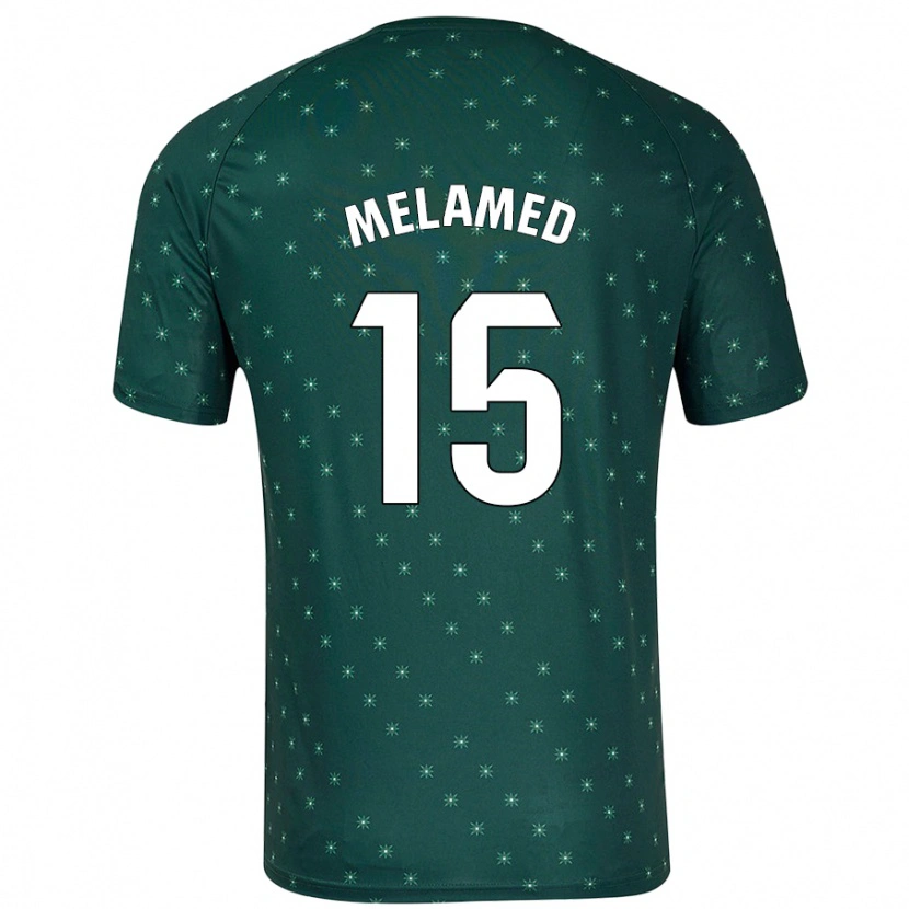 Danxen Enfant Maillot Nico Melamed #15 Vert Foncé Tenues Extérieur 2024/25 T-Shirt