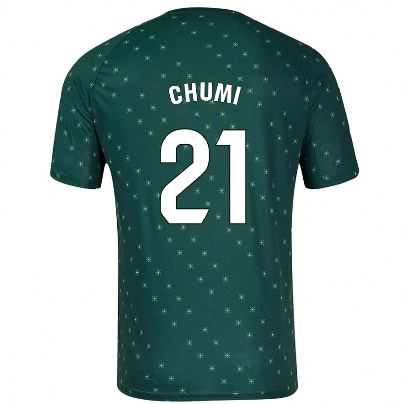 Danxen Enfant Maillot Chumi #21 Vert Foncé Tenues Extérieur 2024/25 T-Shirt