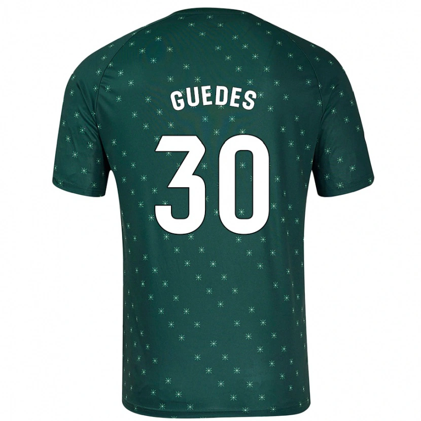 Danxen Enfant Maillot Gui Guedes #30 Vert Foncé Tenues Extérieur 2024/25 T-Shirt