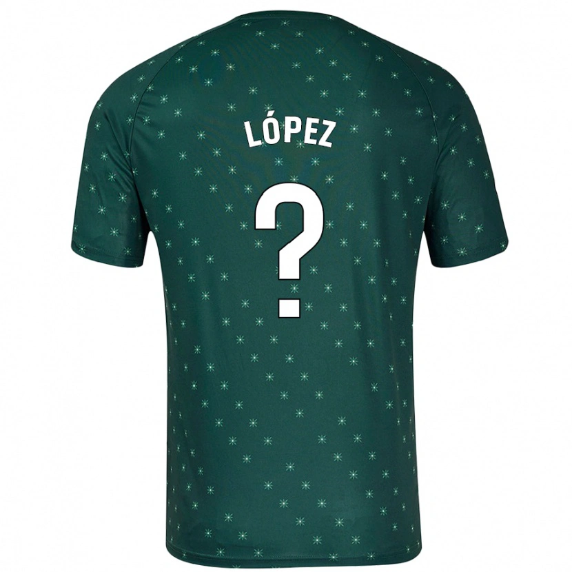 Danxen Enfant Maillot Jesús López #0 Vert Foncé Tenues Extérieur 2024/25 T-Shirt