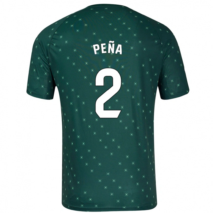 Danxen Enfant Maillot Miguel Peña #2 Vert Foncé Tenues Extérieur 2024/25 T-Shirt