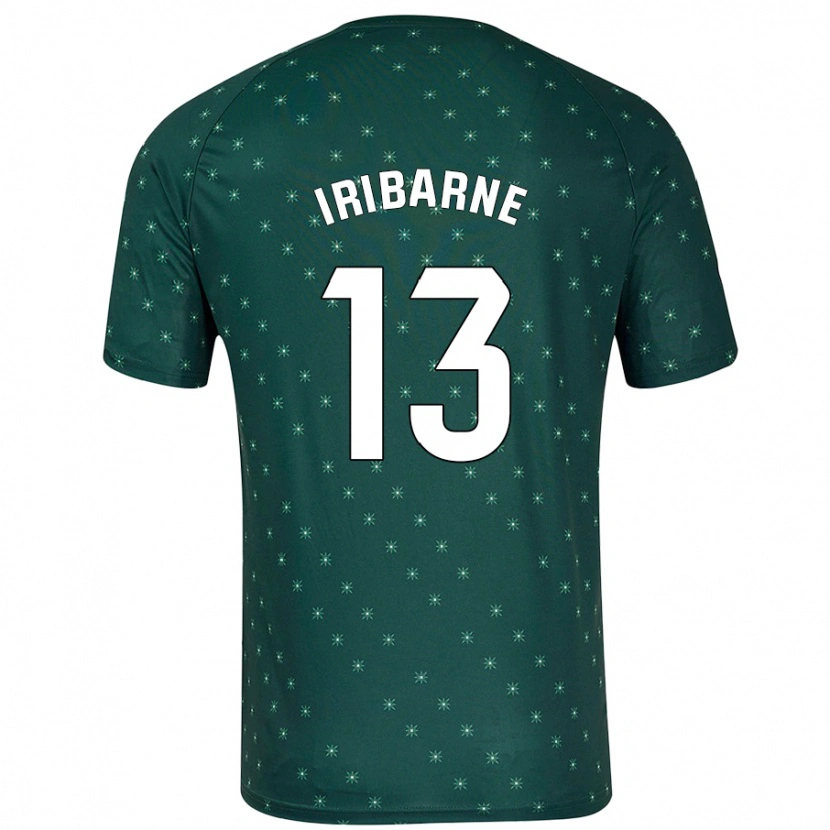 Danxen Enfant Maillot Bruno Iribarne #13 Vert Foncé Tenues Extérieur 2024/25 T-Shirt