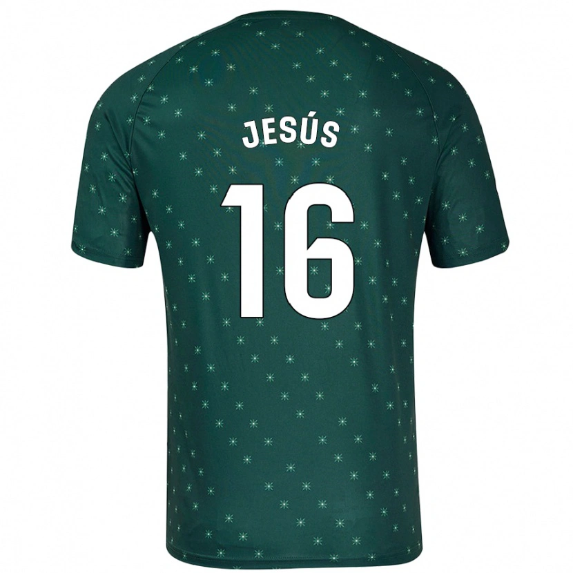 Danxen Enfant Maillot Antonio Jesús #16 Vert Foncé Tenues Extérieur 2024/25 T-Shirt