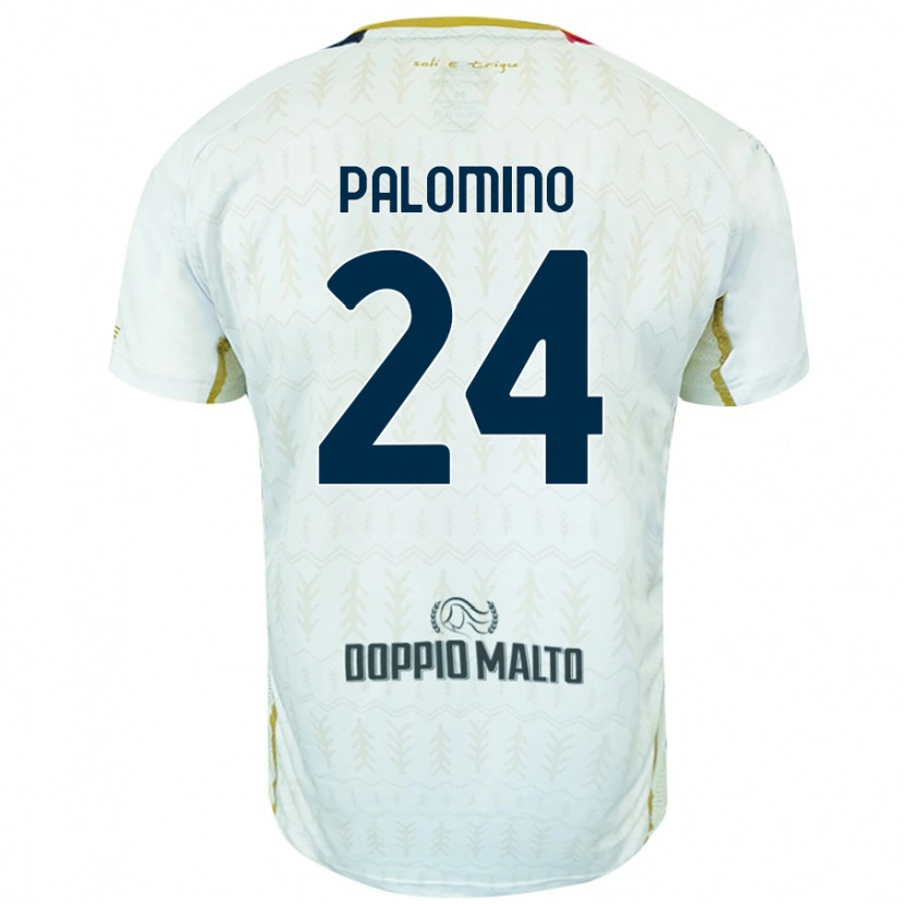 Danxen Enfant Maillot José Luis Palomino #24 Blanc Tenues Extérieur 2024/25 T-Shirt