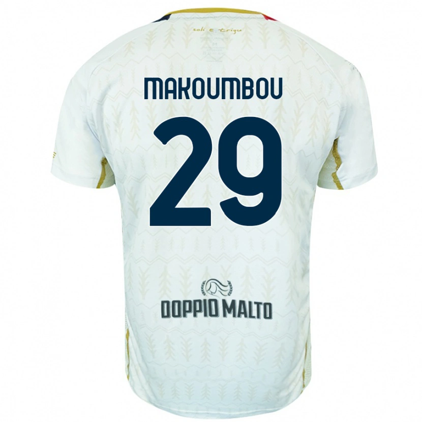 Danxen Enfant Maillot Antoine Makoumbou #29 Blanc Tenues Extérieur 2024/25 T-Shirt