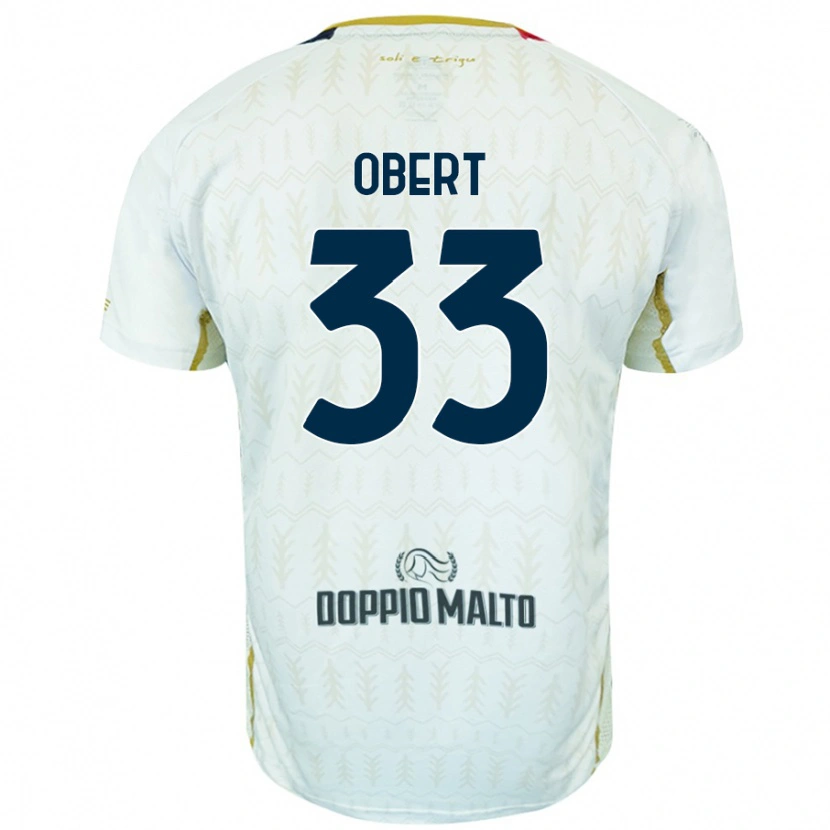 Danxen Enfant Maillot Adam Obert #33 Blanc Tenues Extérieur 2024/25 T-Shirt