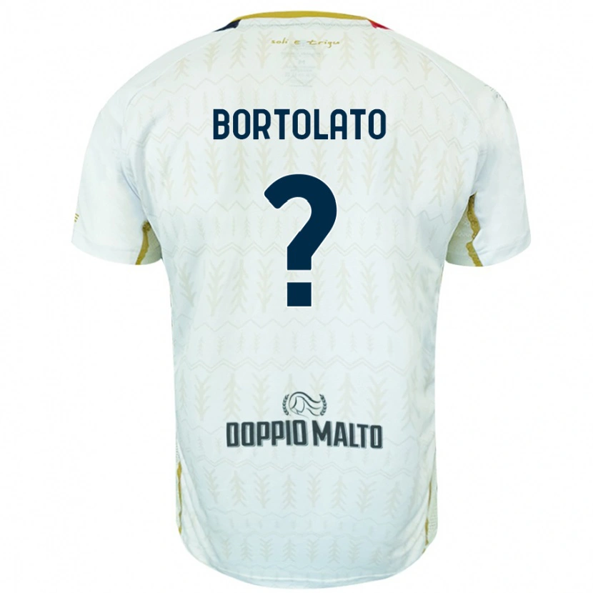 Danxen Enfant Maillot Filippo Bortolato #0 Blanc Tenues Extérieur 2024/25 T-Shirt