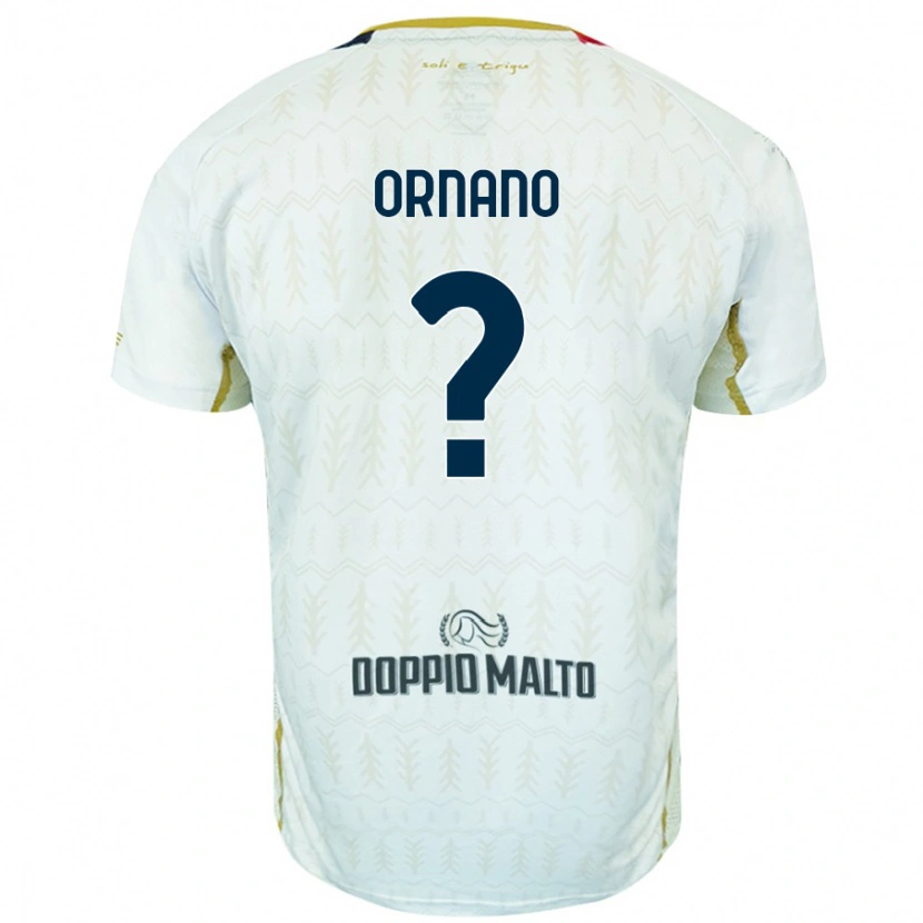 Danxen Enfant Maillot Marco Ornano #0 Blanc Tenues Extérieur 2024/25 T-Shirt