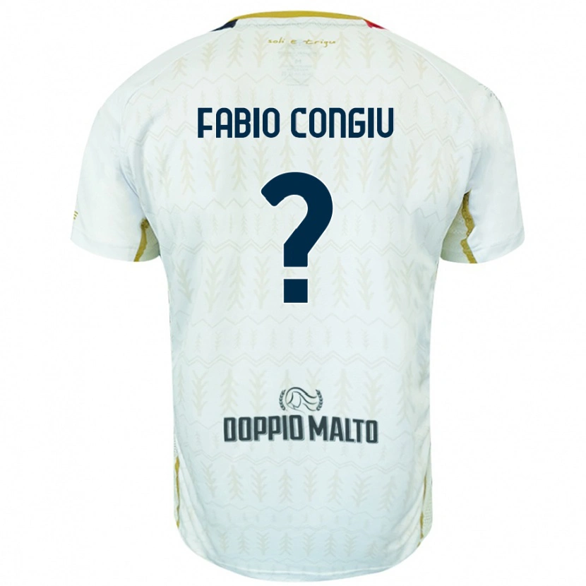 Danxen Enfant Maillot Fabio Congiu #0 Blanc Tenues Extérieur 2024/25 T-Shirt