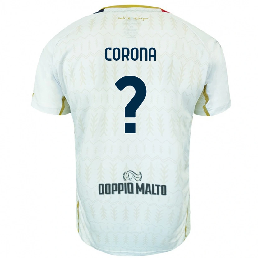 Danxen Enfant Maillot Leonardo Corona #0 Blanc Tenues Extérieur 2024/25 T-Shirt