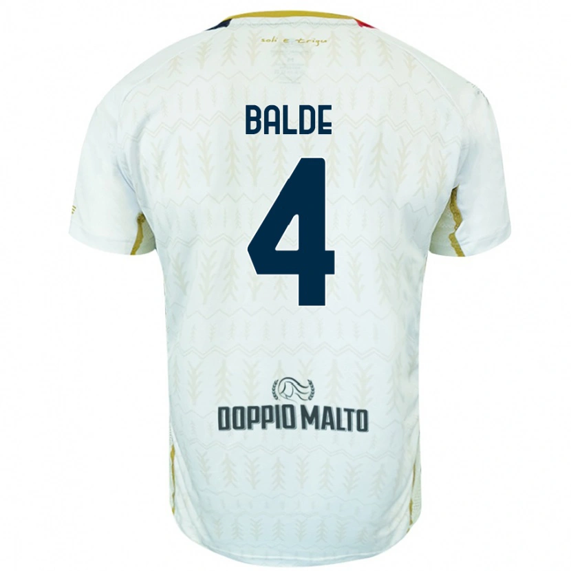 Danxen Enfant Maillot Mamadou Balde #4 Blanc Tenues Extérieur 2024/25 T-Shirt