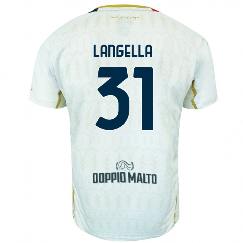 Danxen Enfant Maillot Matteo Langella #31 Blanc Tenues Extérieur 2024/25 T-Shirt