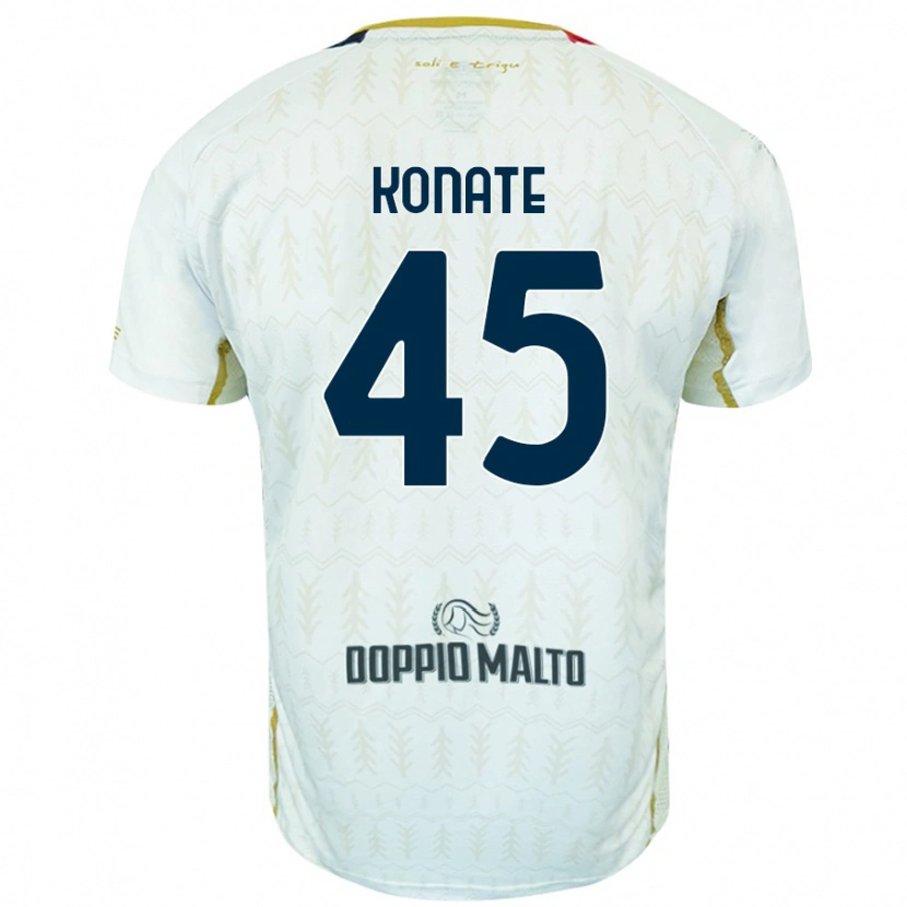 Danxen Enfant Maillot Ismael Konate #45 Blanc Tenues Extérieur 2024/25 T-Shirt