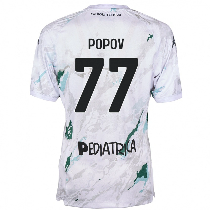 Danxen Enfant Maillot Bogdan Popov #77 Gris Tenues Extérieur 2024/25 T-Shirt