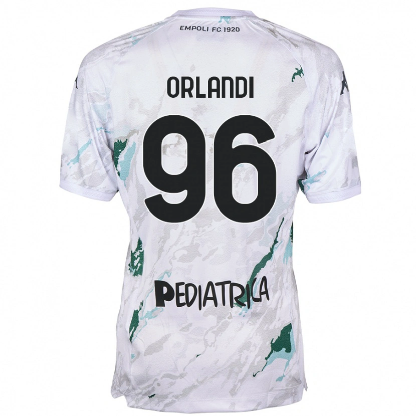 Danxen Enfant Maillot Andrea Orlandi #96 Gris Tenues Extérieur 2024/25 T-Shirt