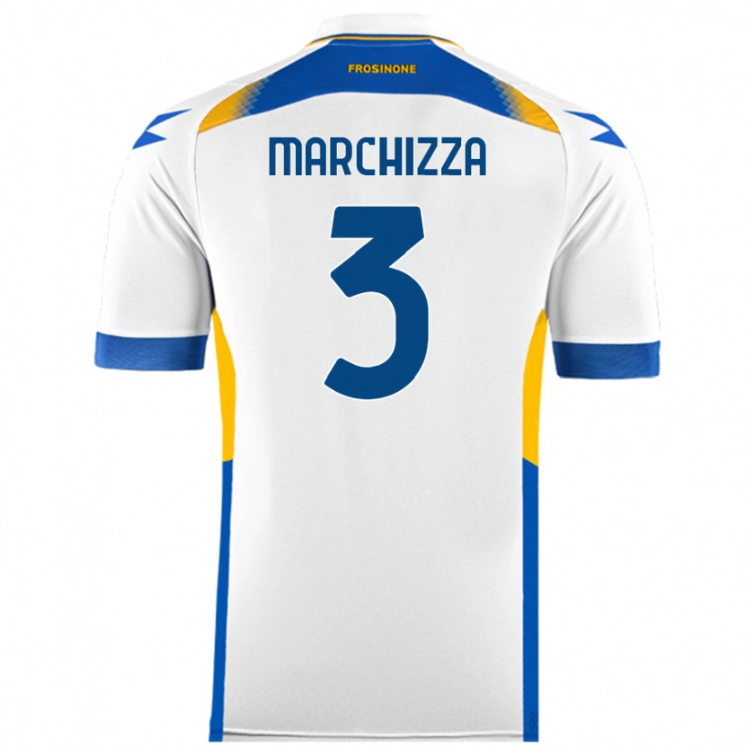 Danxen Enfant Maillot Riccardo Marchizza #3 Blanc Tenues Extérieur 2024/25 T-Shirt