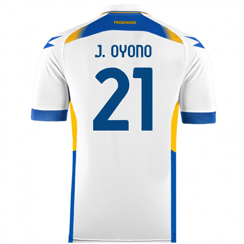 Danxen Enfant Maillot Jérémy Oyono #21 Blanc Tenues Extérieur 2024/25 T-Shirt