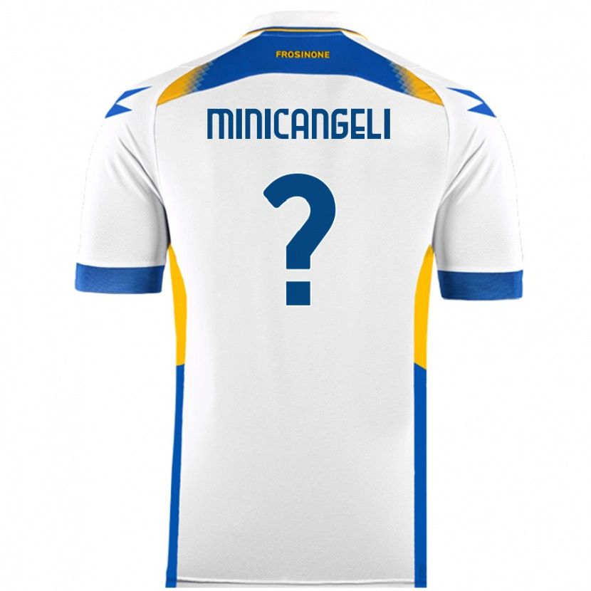 Danxen Enfant Maillot Francesco Minicangeli #0 Blanc Tenues Extérieur 2024/25 T-Shirt