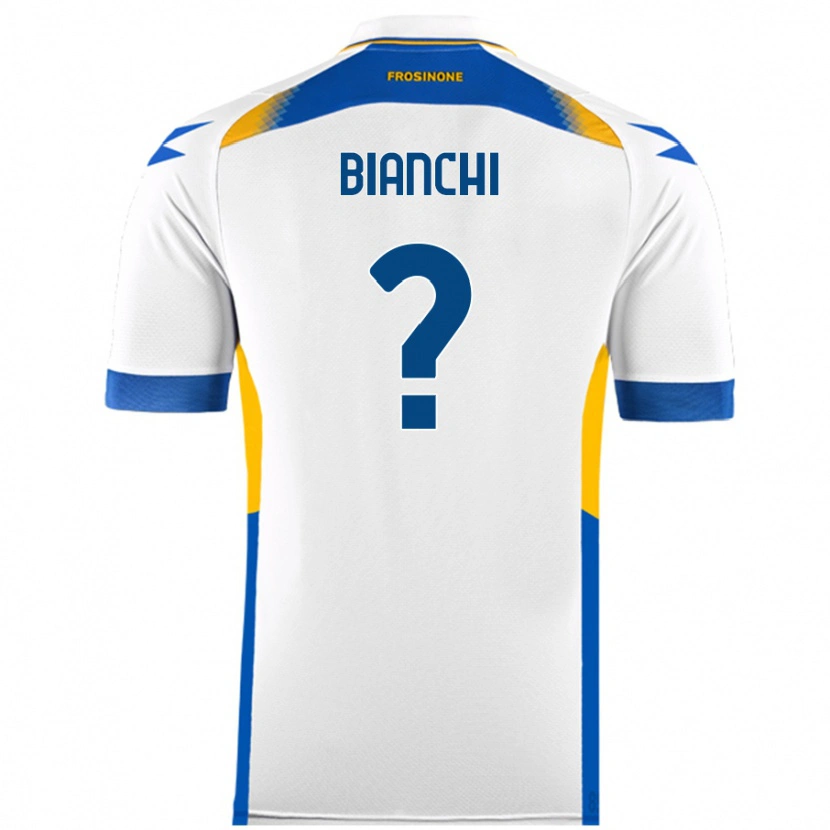 Danxen Enfant Maillot Cristian Bianchi #0 Blanc Tenues Extérieur 2024/25 T-Shirt